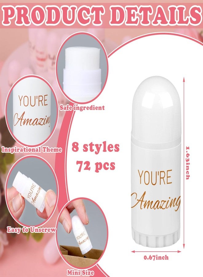 Heigble 72 Pcs Employee Appreciation Gifts Mini Lip Balm Bulk, 8 Assorted Flavor, Thank You Gift for Women Party Party Staff Coworker Volunteer Nurse Teacher CNA Week - Image 2
