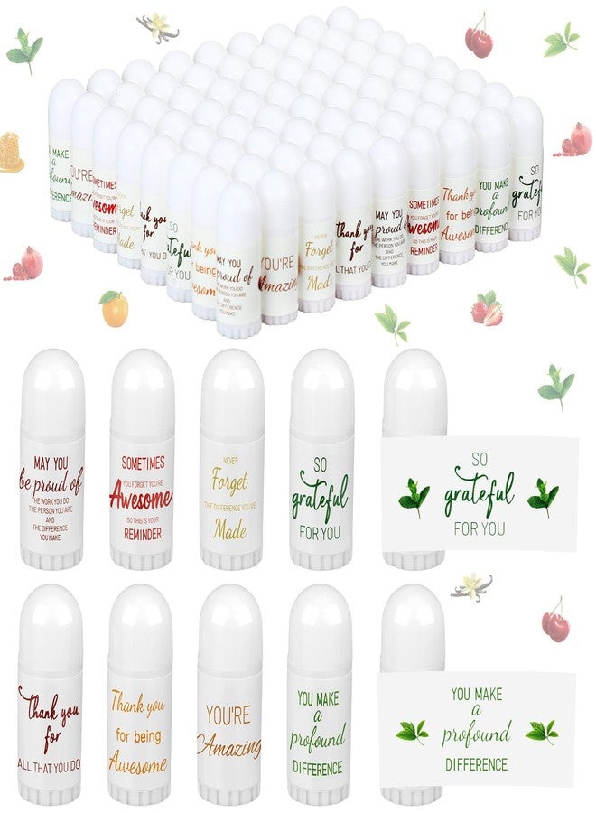Heigble 72 Pcs Employee Appreciation Gifts Mini Lip Balm Bulk, 8 Assorted Flavor, Thank You Gift for Women Party Party Staff Coworker Volunteer Nurse Teacher CNA Week - Image 1