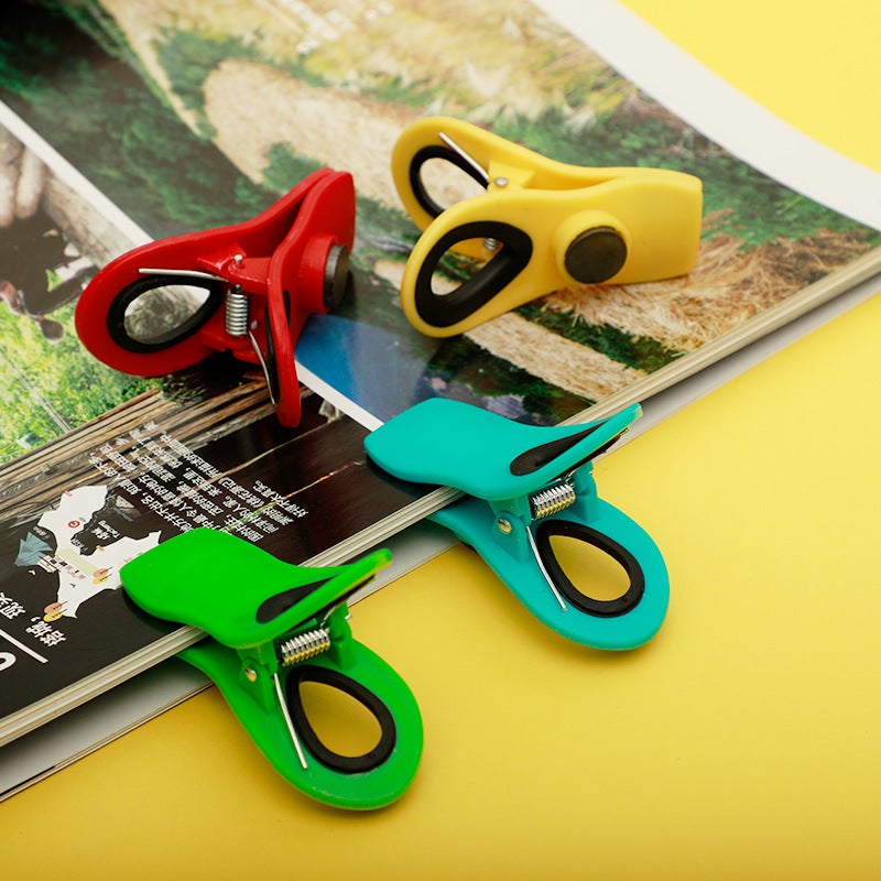 Generic Colorful Magnetic Clips for Fridge Strong Office Stationery Yellow 