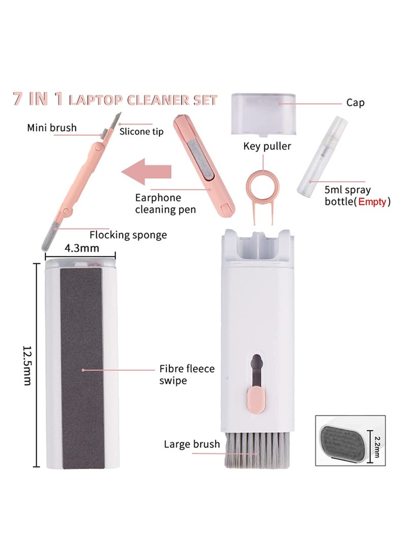 DUSALA Laptop Cleaner, 7 in 1 Keyboard Cleaner Set, Computer MacBook Earphone Cleaning Kit, Tablet and Screen Dust Brush Including Soft Sweep, Swipe, 3 in 1 Airpod Cleaner Pen, Key Puller and Spray Bottle - Image 2