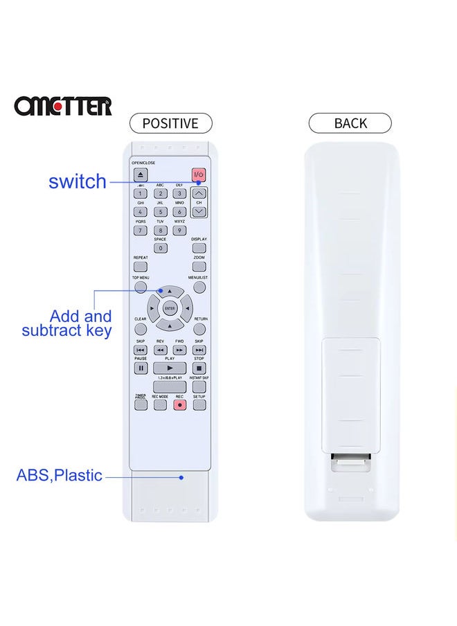 OMETTER - SE-R0225 Fit for Toshiba DVD Recorder Home Theater System Remote Control SER0225 D-RW2SC D-RW2SU D-RW2 DRW2SC DRW2SU DRW2 - Image 1