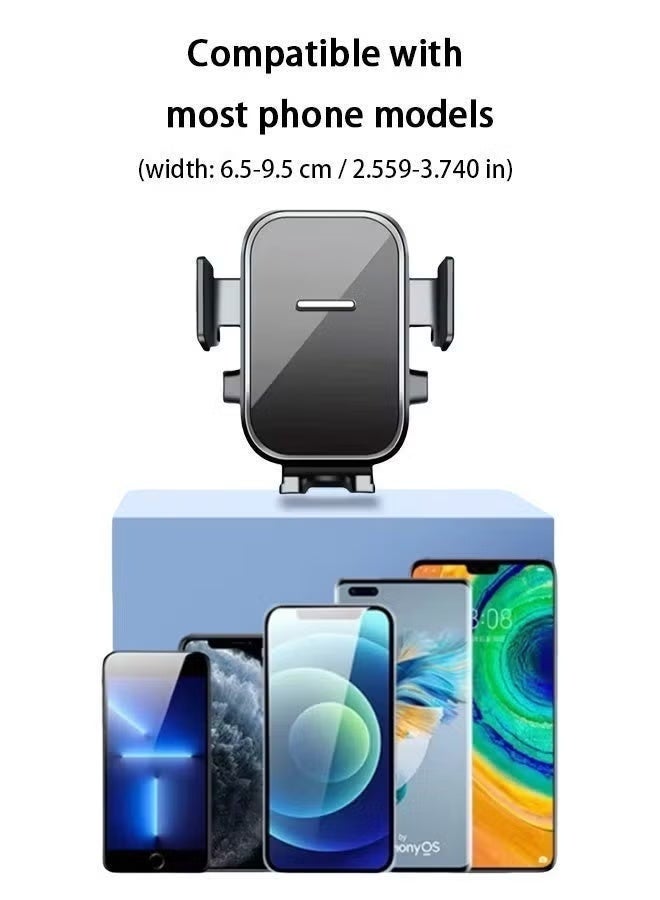 HPRT Car Phone Holder, Adjustable Air Vent Mount with Strong Suction Cup, Auto Lock Navigation Bracket, Universal Phone Holder for Car Compatible with iPhone, Android (Black) - Image 4
