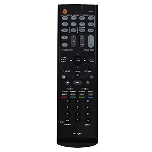 ALLIMITY RC-799M 24140799 Remote Control fit for Onkyo AV Receiver HT-R391 HT-R548 HT-R558 HT-R590 HT-R591 HT-RC330 HT-RC430 HT-S3500 HT-S5400 HT-S5500 TX-SR309 TX-SR313 HTR391 HTR548 HTR558 HTR590 - Image 1