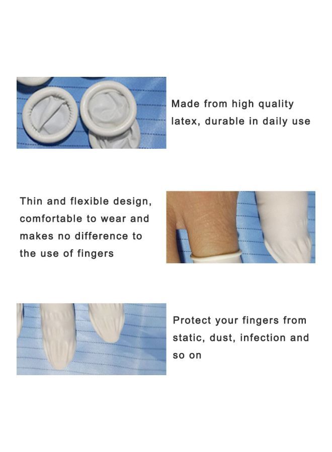 NIBEMINENT Latex Finger Protection Glove White 7centimeter - Image 3