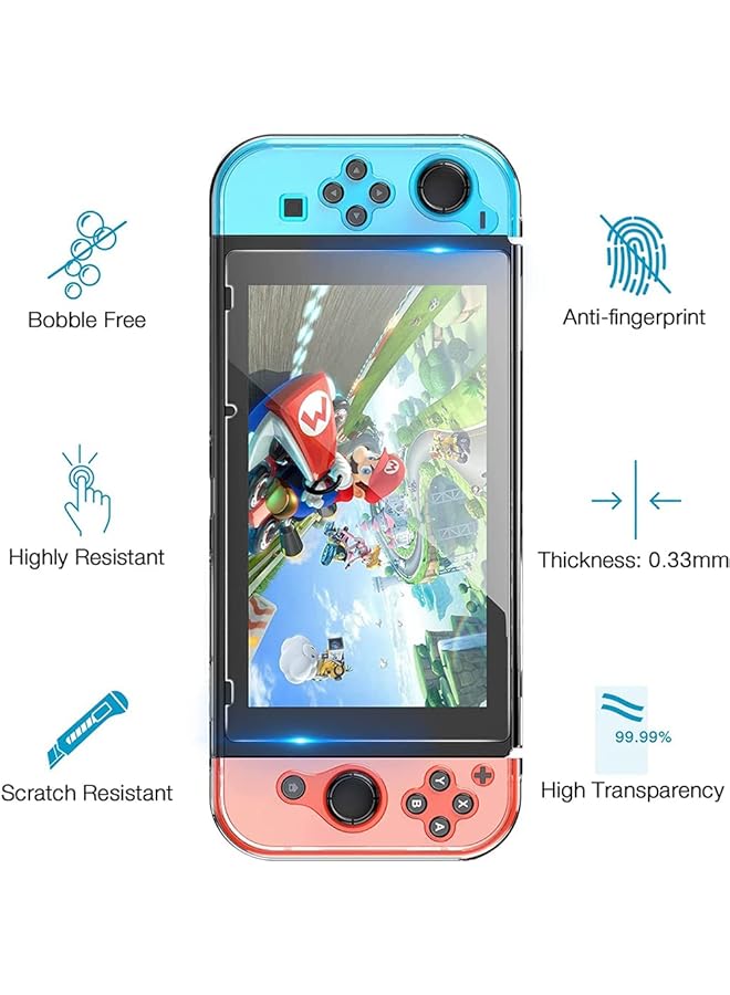 KASTWAVE Accessories Kit For Nintendo Switch 13 In 1 Accessories Kit Compatible With Ns Switch Including Carrying Case/ Clear Cover Case/ Adjustable Stand/ Tempered Glass Screen Protector And Cleaning Tool - Image 2
