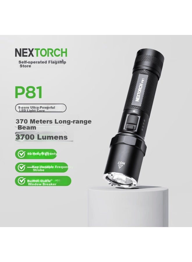 Nextorch P81 Outdoor High Brightness Flashlight Security Patrol Duty Self-defense Car Emergency Window Break Escape Torch - Image 1