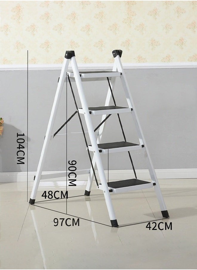 Cady One Portable folding 4 step ladder with extra wide anti-slip heavy duty steel pedal  - Image 3