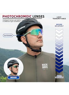 Rockbros Photochromic Cycling Glasses For Men Running Glasses For Women Mountain Bike Sunglasses  - Image 2
