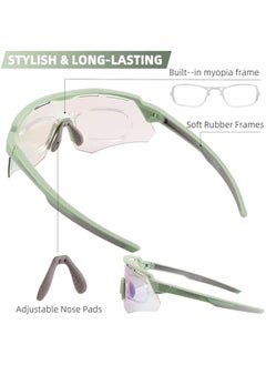 Rockbros Photochromic Cycling Glasses For Men Running Glasses For Women Mountain Bike Sunglasses  - Image 4