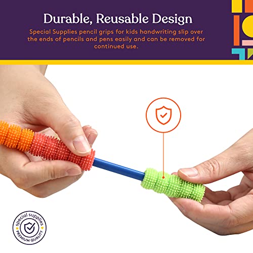 Special Supplies Spiky Pencil Grips for Kids and Adults Colorful Holders for Handwriting, Drawing, Coloring - Ergonomic Right or Left-Handed Use - Reusable (50-Pack) - Image 3