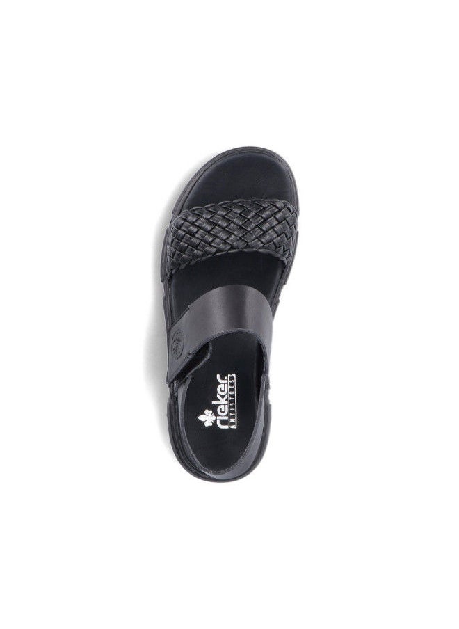 rieker Rieker Ladies Casual Sandals 68983-00 Clara Black 116-1124  - Image 3