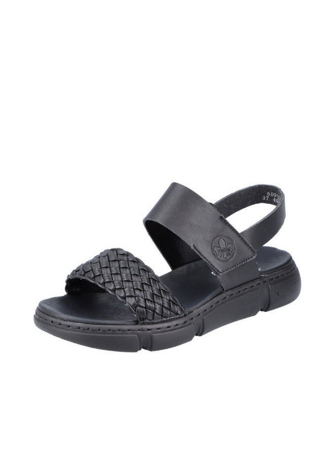 rieker Rieker Ladies Casual Sandals 68983-00 Clara Black 116-1124  - Image 2
