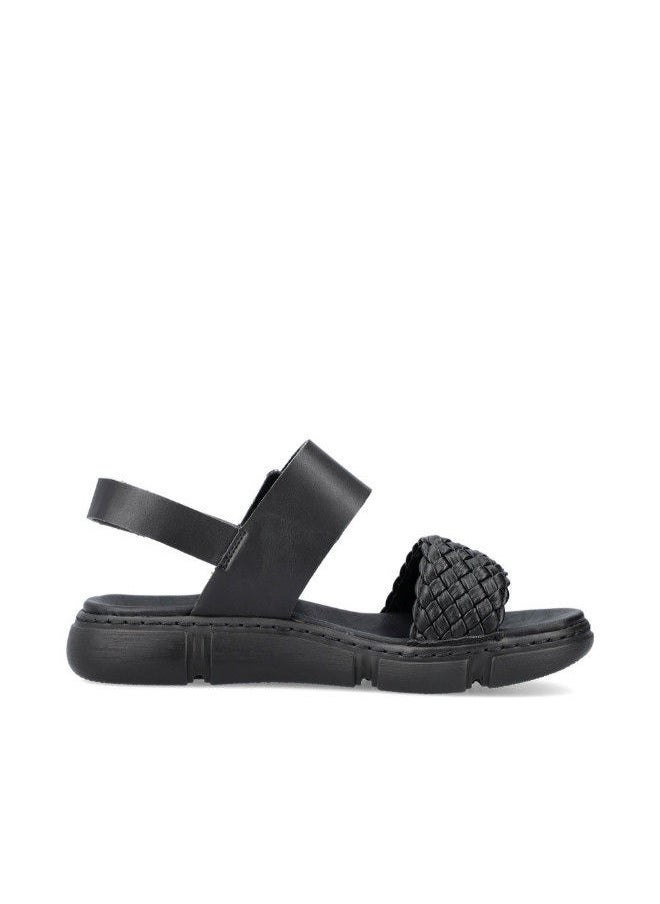 rieker Rieker Ladies Casual Sandals 68983-00 Clara Black 116-1124  - Image 1