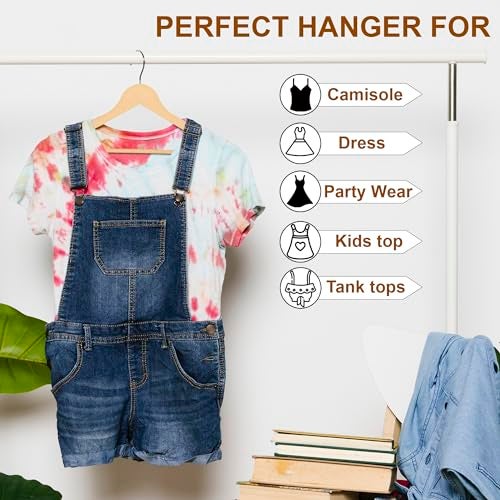 ROLLYWARE Hanger Set of 06 Unbreakable Plastic Wooden Look Cloth Hanger for Hanging Suits/Pants/Shirts/Skirts etc (6) - Image 3