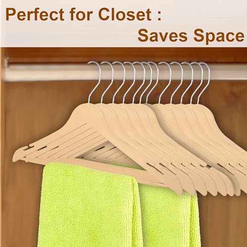 ROLLYWARE Hanger Set of 06 Unbreakable Plastic Wooden Look Cloth Hanger for Hanging Suits/Pants/Shirts/Skirts etc (6) - Image 5