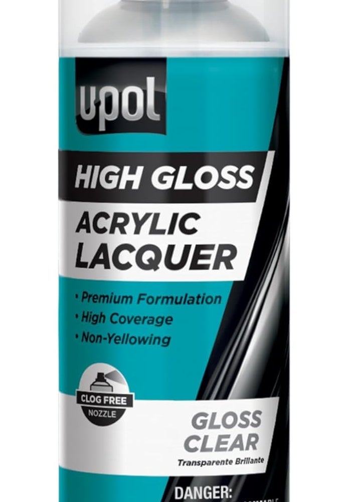 U-POl UPOL Acrylic Lacquer FastDrying AllPurpose Vehicle Touchup Paint With Gloss Finish For Scratches Marks Gloss Clear 10 oz - Image 1