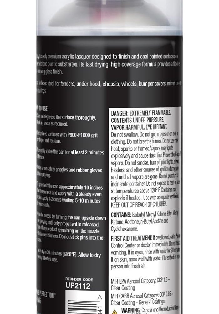 U-POl UPOL Acrylic Lacquer FastDrying AllPurpose Vehicle Touchup Paint With Gloss Finish For Scratches Marks Gloss Clear 10 oz - Image 4