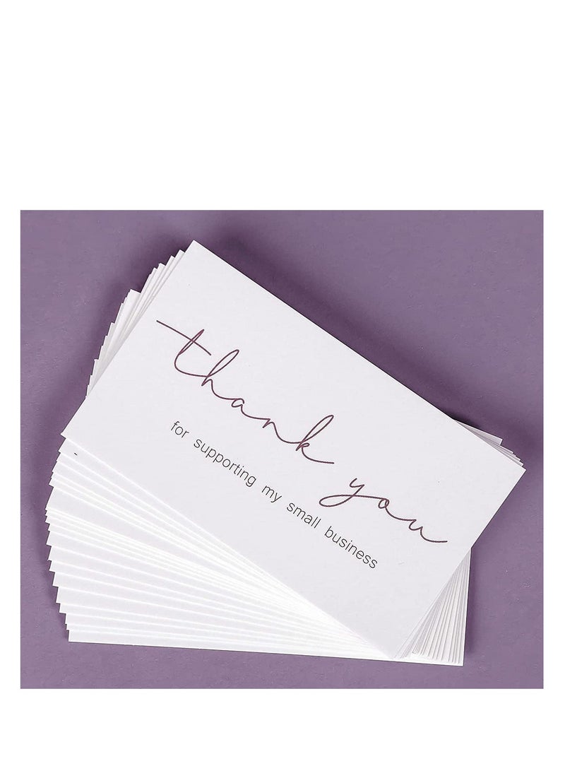 Premify 200 Thank you Cards, Thank You For Supporting My Small Business Cards, Elegant and Professional Design, 2" x 3.5" Recommended for Online Retailers, Small Business Owners & Local Stores - Image 1