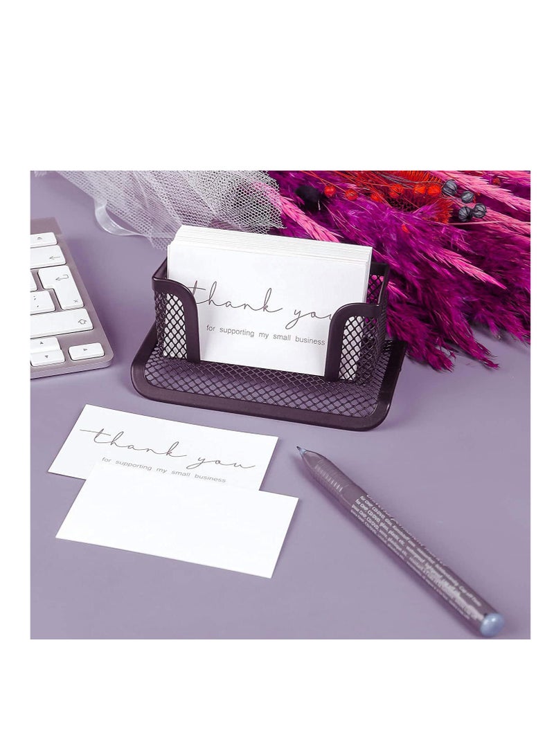 Premify 200 Thank you Cards, Thank You For Supporting My Small Business Cards, Elegant and Professional Design, 2" x 3.5" Recommended for Online Retailers, Small Business Owners & Local Stores - Image 3