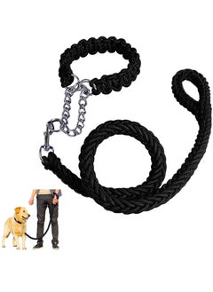 Generic Dog Rope, Heavy Duty Woven Traction Rope for Dogs Nylon Woven Dog Rope Pet Walking Training Rope Durable Wear-resistant and Slip Resistant for Small Medium Large Dogs (Black)  - Image 1