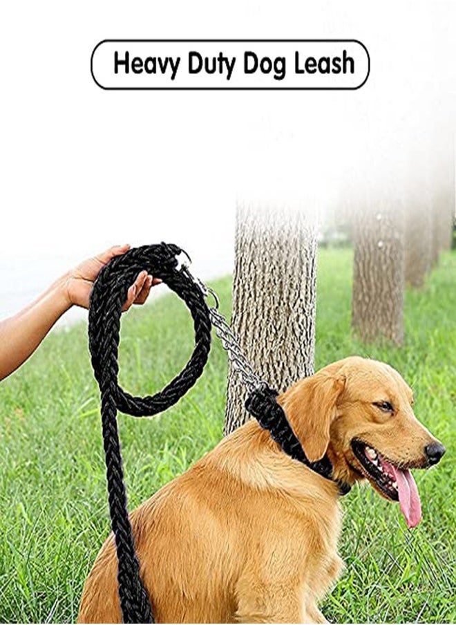 Dog Rope, Heavy Duty Woven Traction Rope for Dogs Nylon Woven Dog Rope Pet Walking Training Rope Durable Wear-resistant and Slip Resistant for Small Medium Large Dogs (Black)  - Image 2