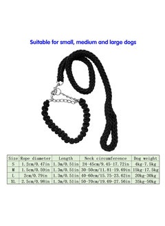 Generic Dog Rope, Heavy Duty Woven Traction Rope for Dogs Nylon Woven Dog Rope Pet Walking Training Rope Durable Wear-resistant and Slip Resistant for Small Medium Large Dogs (Black)  - Image 4