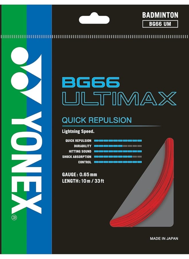 Yonex Bg66Um 10Mtr -Red 