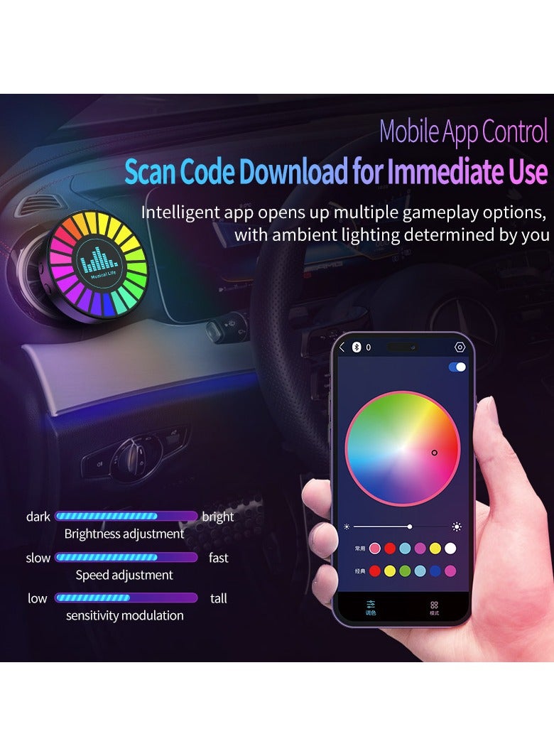 Joshberg 1 Pack Car Music Rhythm Light RGB Rhythm Ambient Lamp - Image 2