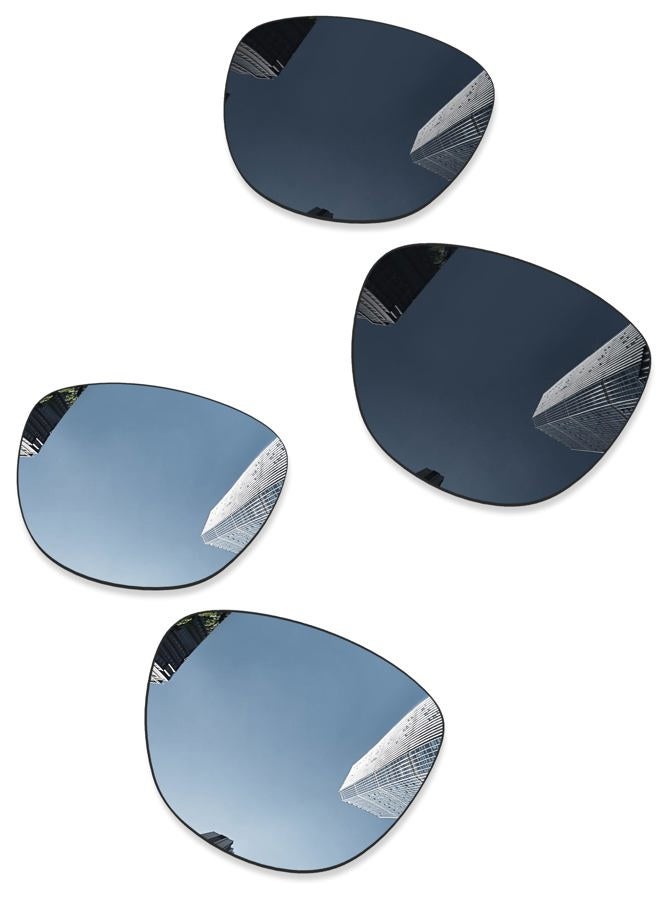 Combine8 2 Pairs Ploarized Replacement Lenses for Oakley Frogskins OO9013/Frogskins LX OO2043/Frogskins Mix OO9428/Frogskins Range OO9284 Sunglasses - Black + Silver Titanium - Image 1