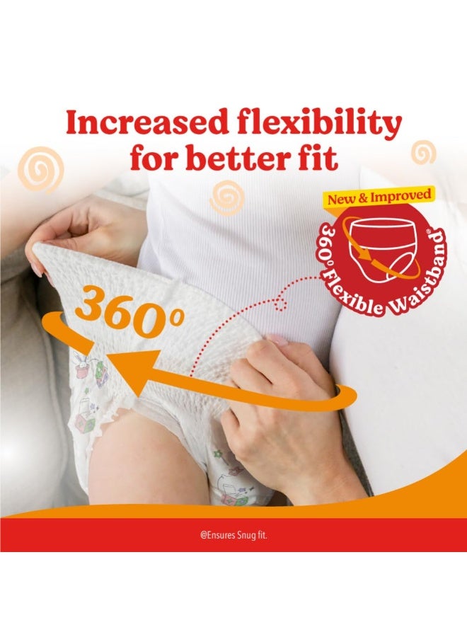 Huggies Comfy Pants Baby Diaper, Medium (M) Size (7-12 Kgs), Pack of 102 (34 Count, Pack of 3) - Image 2