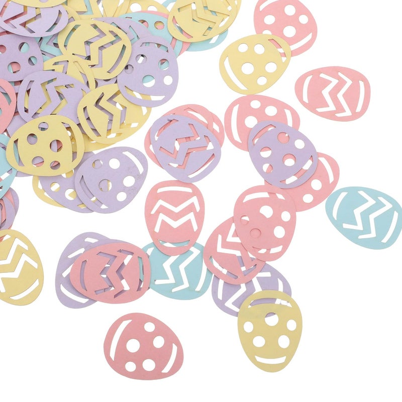 Easter Egg Confetti Paper Shreds 100 Pieces Colorful Shapes for Party Table Decorations - Image 4