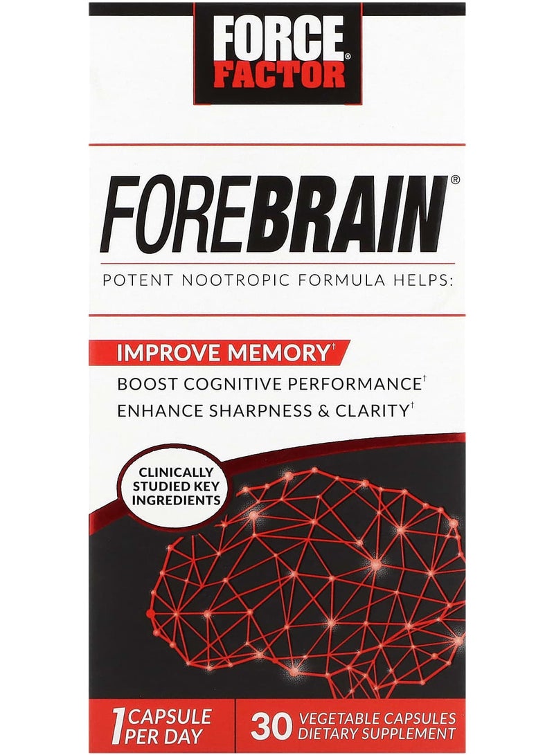 Force Factor Forebrain 30 Vegetable Capsules