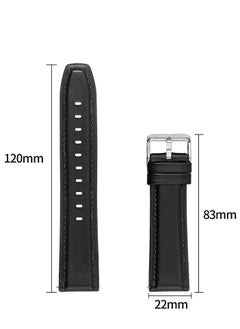 Watch Huawei GT2E / GT2 Pro / GT2 46 - GT3 46 - 46mm Silicone Leather Replacement Strap Watchband 22mm - Black  - Image 2