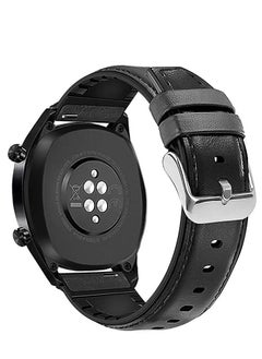 Watch Huawei GT2E / GT2 Pro / GT2 46 - GT3 46 - 46mm Silicone Leather Replacement Strap Watchband 22mm - Black  - Image 1