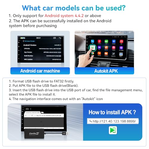 CarlinKit CarPlay Dongle only for Car with Android Head Unit System 442New Upgrade VersionBuiltin APK AppSupport WiredWireless CarPlayWiredWireless Android AutoOnline Upgrade etc - Image 3