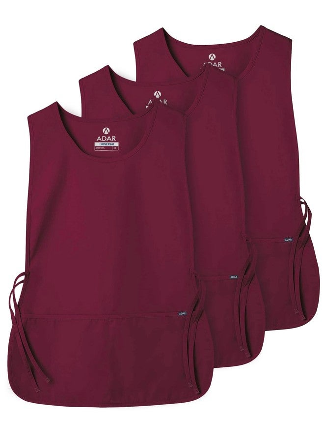 Adar Uniforms Adar Universal Cobbler Apron 3 Pack - Unisex Cobbler Apron - 7023 - Burgundy - R - Image 1
