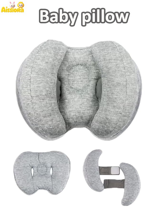 Aissiora Baby Neck Pillow Adjustable Toddler Headrest Neck Support Travel Pillow for Car Seat Comfortable Car Headrest Pillow for Toddlers Daily Use&Travel - Image 1