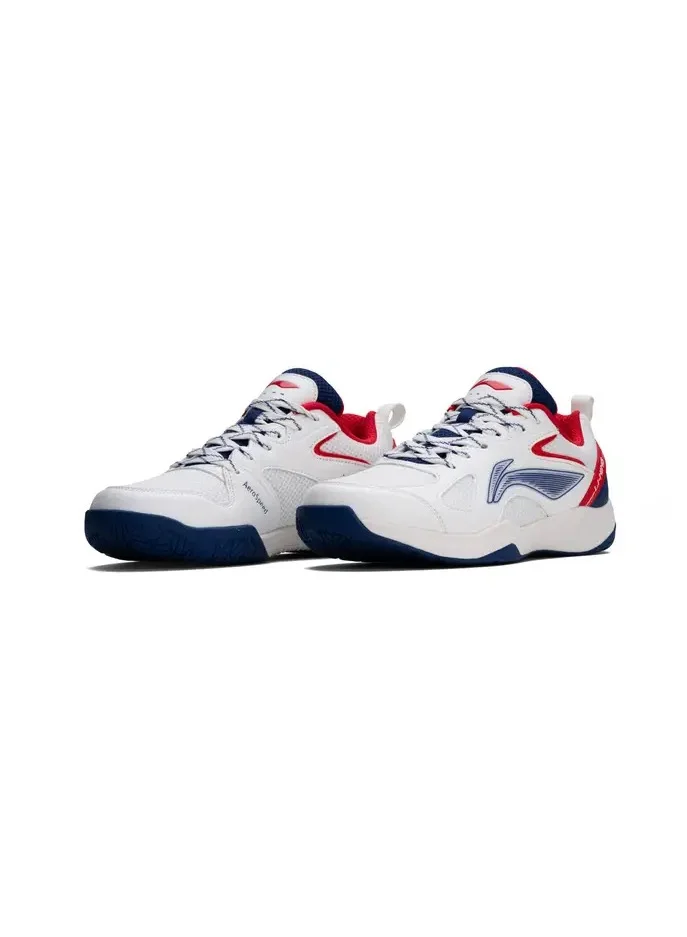 Li-Ning Li-Ning Aero Speed Non Marking Badminton Shoes (White/Red/Navy ; EUR 44)