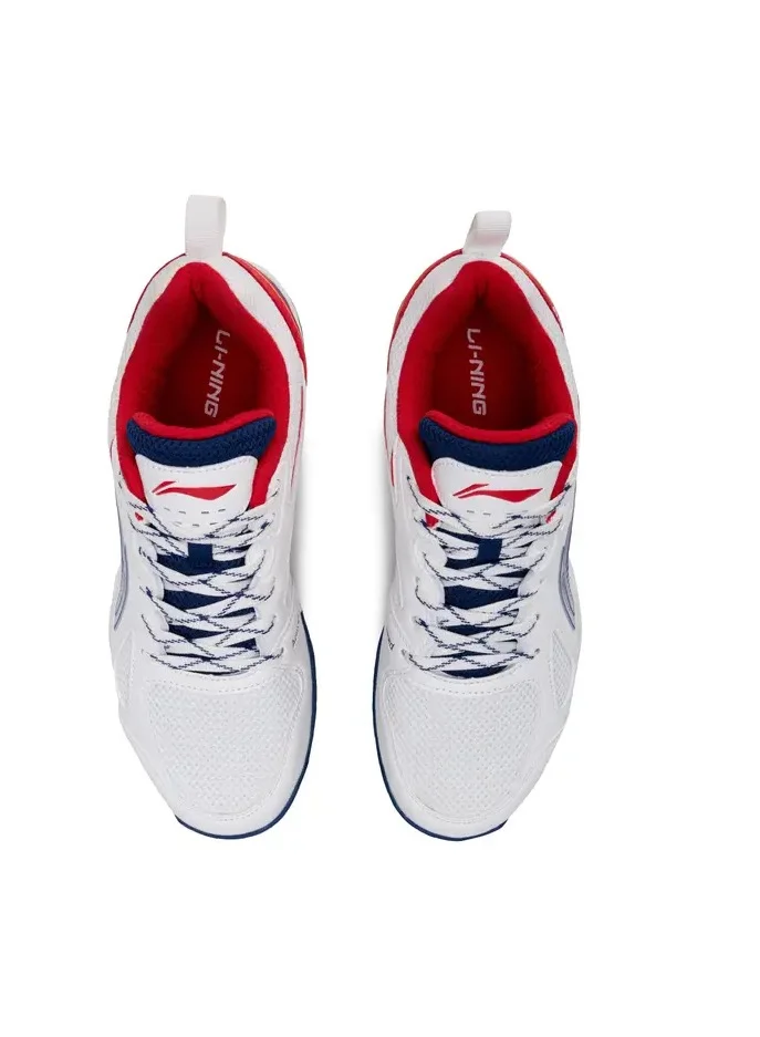 Li-Ning Li-Ning Aero Speed Non Marking Badminton Shoes (White/Red/Navy ; EUR 44)