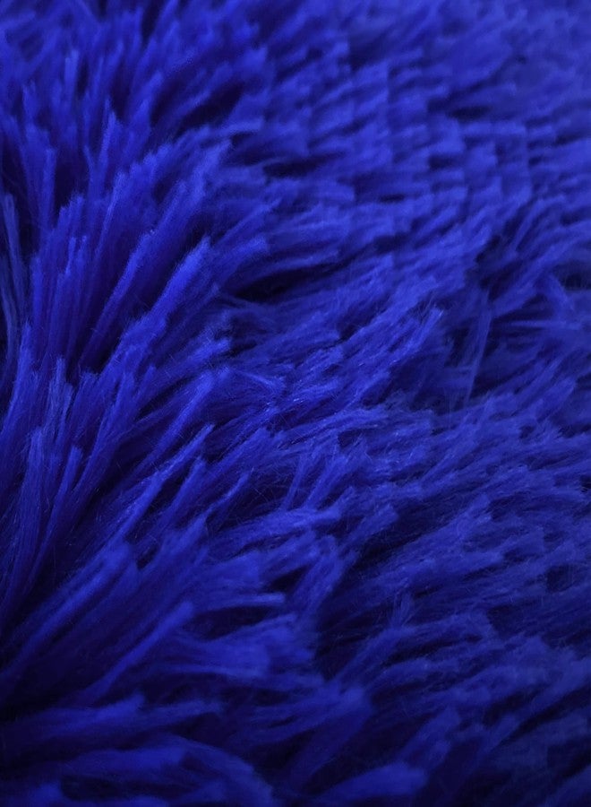 BBiggood Royal Blue Throw Pillows - Pack of 2 Luxury Soft Faux Fur Decorative Pillows, 18 x 18 Inch - Image 5