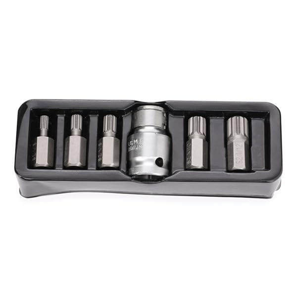 Yato YT-0414 Screwdriver Bit Set - 6 Pieces Spline Bits for Drill Machine, Long Bits for Carpenter, Furniture Tools, Extension, Handle - Image 4