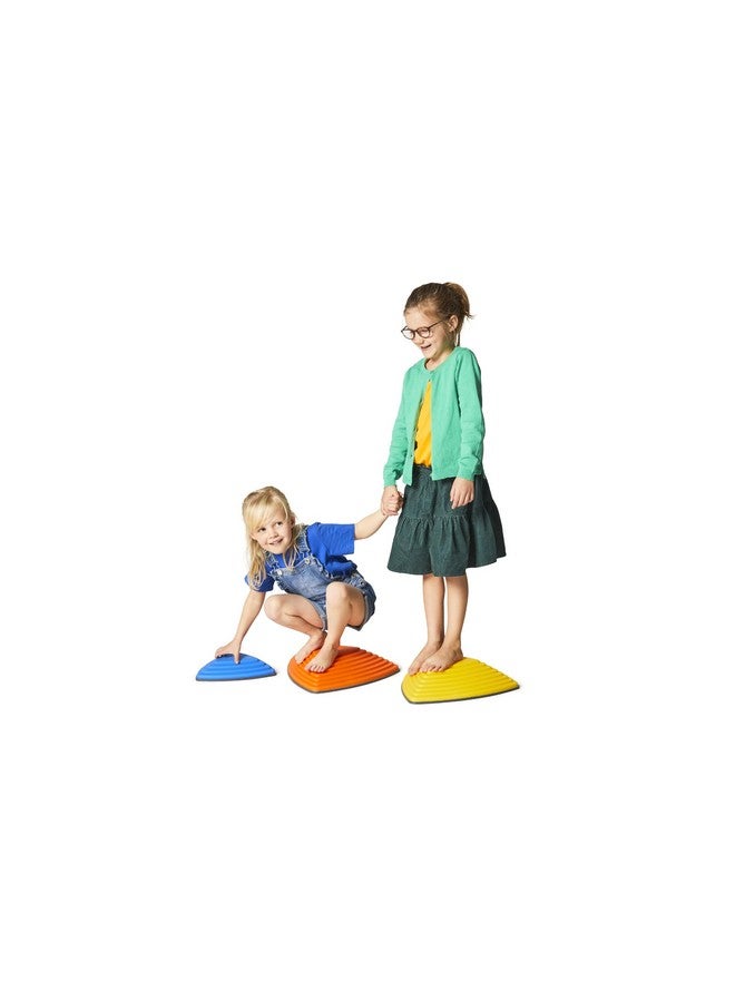 GONGE River Stones - The Original Kids Play Stepping Stones for Balance and Coordination, Non-Slip bottom, Stackable, for Indoor and Outdoor, Set of 6 - Vibrant - Image 5