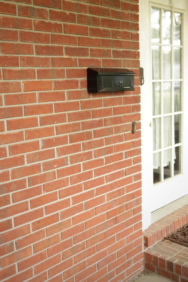 ARCHITECTURAL MAILBOXES Townhouse Galvanized Steel, Wall-Mount Mailbox, Black Small - Image 5