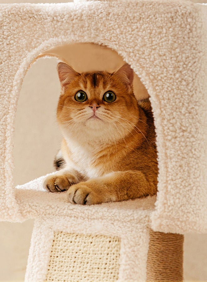 S-Color Cat Tree House Tower with 5-layers Structure Design and Scratching Post For Cats Kitten Pets 50 x 40 x 144cm - Image 4