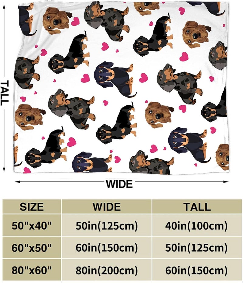 Tijuboni Tijuboni Dachshund Blanket for Girls Boys Women Gifts for Dachshund Lovers Dachshund Throw Blanket for Kids Adults Ultra Soft Cozy Fleece Blanket for Couch Sofa u200bBed 40x50  - Image 3