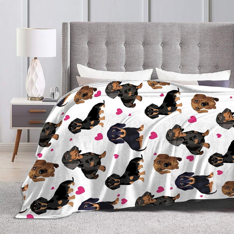 Tijuboni Tijuboni Dachshund Blanket for Girls Boys Women Gifts for Dachshund Lovers Dachshund Throw Blanket for Kids Adults Ultra Soft Cozy Fleece Blanket for Couch Sofa u200bBed 40x50  - Image 5