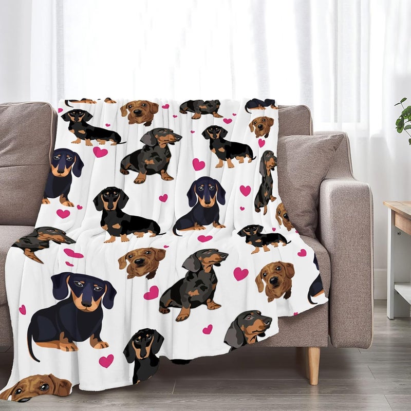 Tijuboni Tijuboni Dachshund Blanket for Girls Boys Women Gifts for Dachshund Lovers Dachshund Throw Blanket for Kids Adults Ultra Soft Cozy Fleece Blanket for Couch Sofa u200bBed 40x50  - Image 4