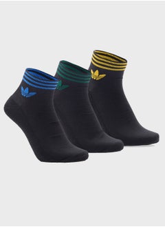 adidas Originals 3 Pack Trefoil Ankle Socks  - Image 1