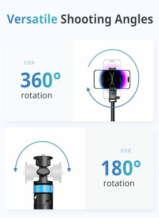 UBeesize 72" Phone Tripod - Tripod for iPhone & Selfie Stick with Phone Holder & Remote - Upgraded, Stable & Portable Stand for iPhone 17/16/15/14, Android, Cameras & Action Cams - Image 4