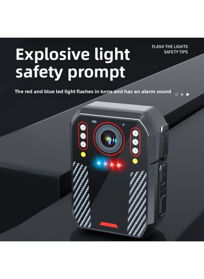 Generic Law Enforcement Recorder HD Infrared Night Vision Chest Wearing Portable Professional On-site Meeting Work Recorder-Body Color:TF Small Card [256G]]  - Image 5